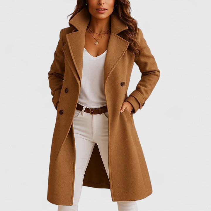 Marlow | Single-Breasted Notch Lapel Tailored Winter Coat