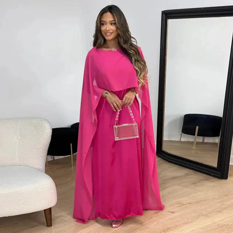 Rosie | Women's Cape Maxi Wedding Guest Dress