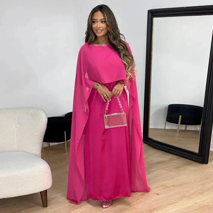 Rosie | Women's Cape Maxi Wedding Guest Dress