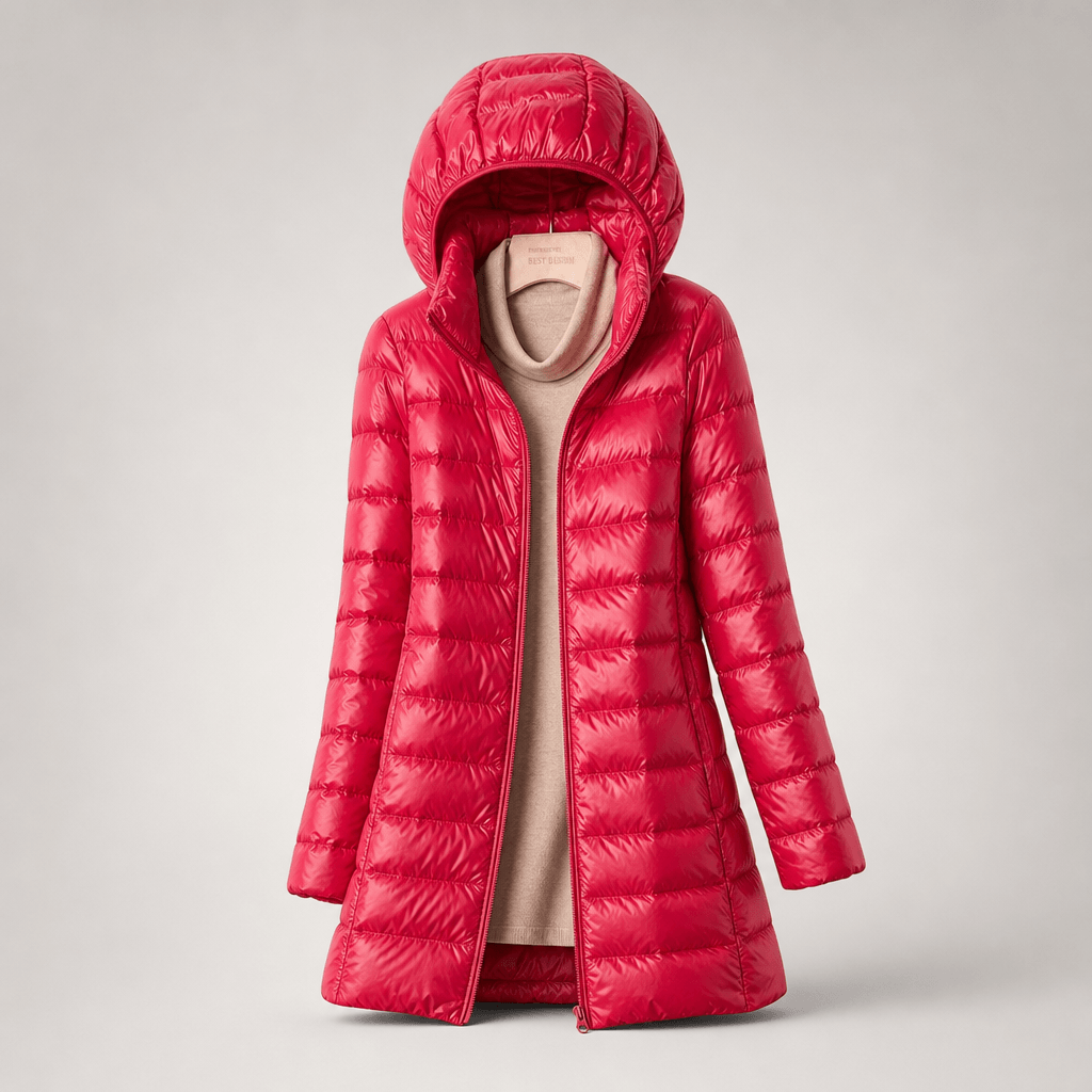 Aveline | Ultralight Hooded Longline Down Puffer Coat