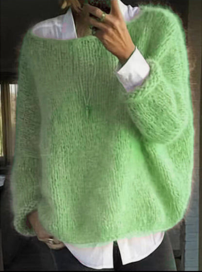 Rachel | Cosy Fluffy Oversized Round Neck Winter Jumper