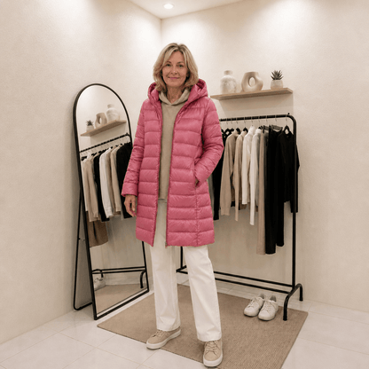 Aveline | Ultralight Hooded Longline Down Puffer Coat