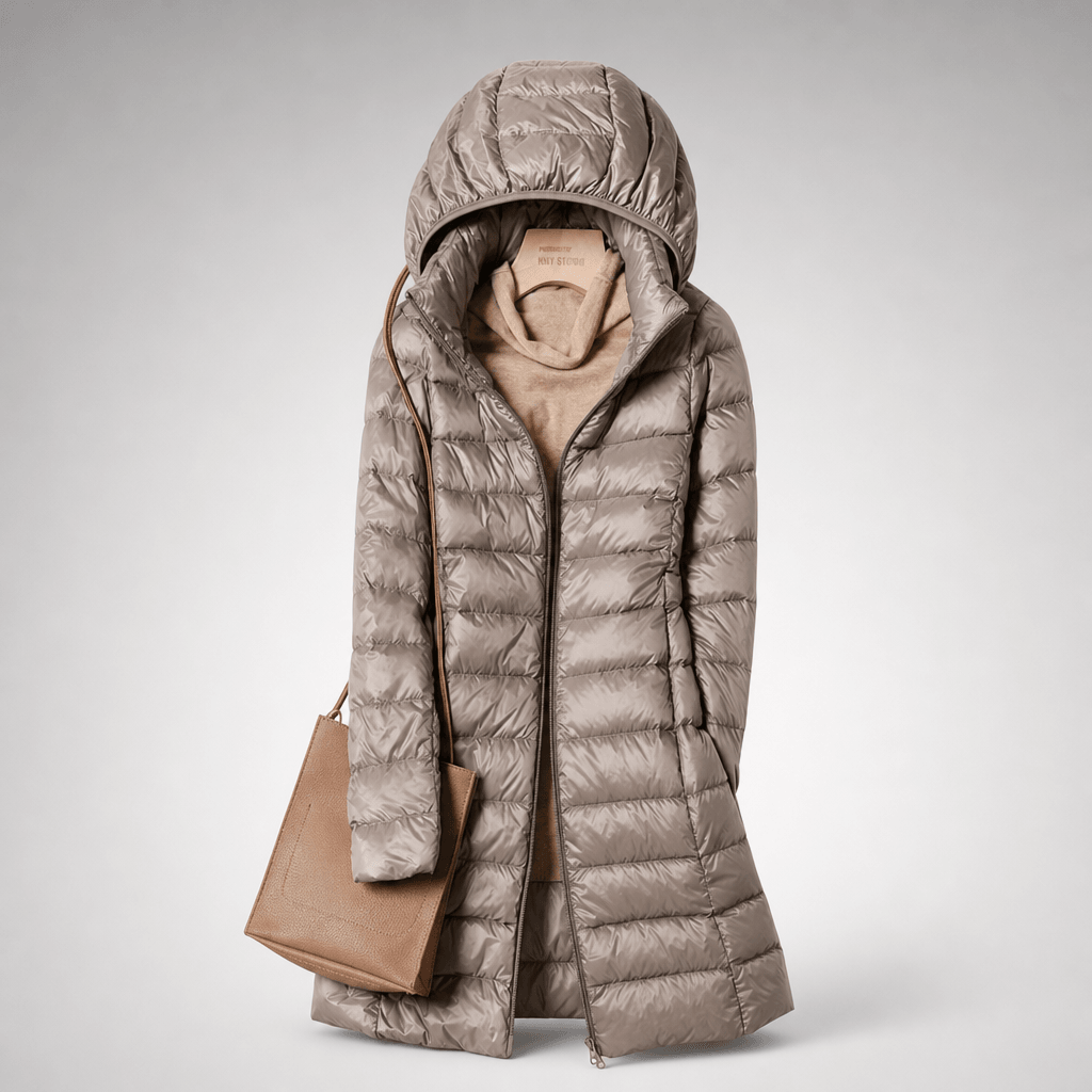 Aveline | Ultralight Hooded Longline Down Puffer Coat