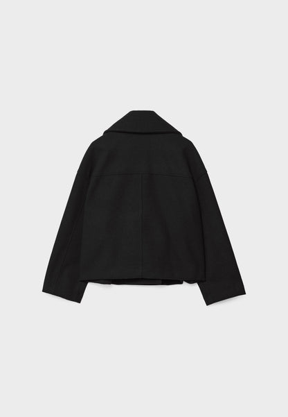 Leonie | Double-Breasted Wool Blend Cropped Jacket