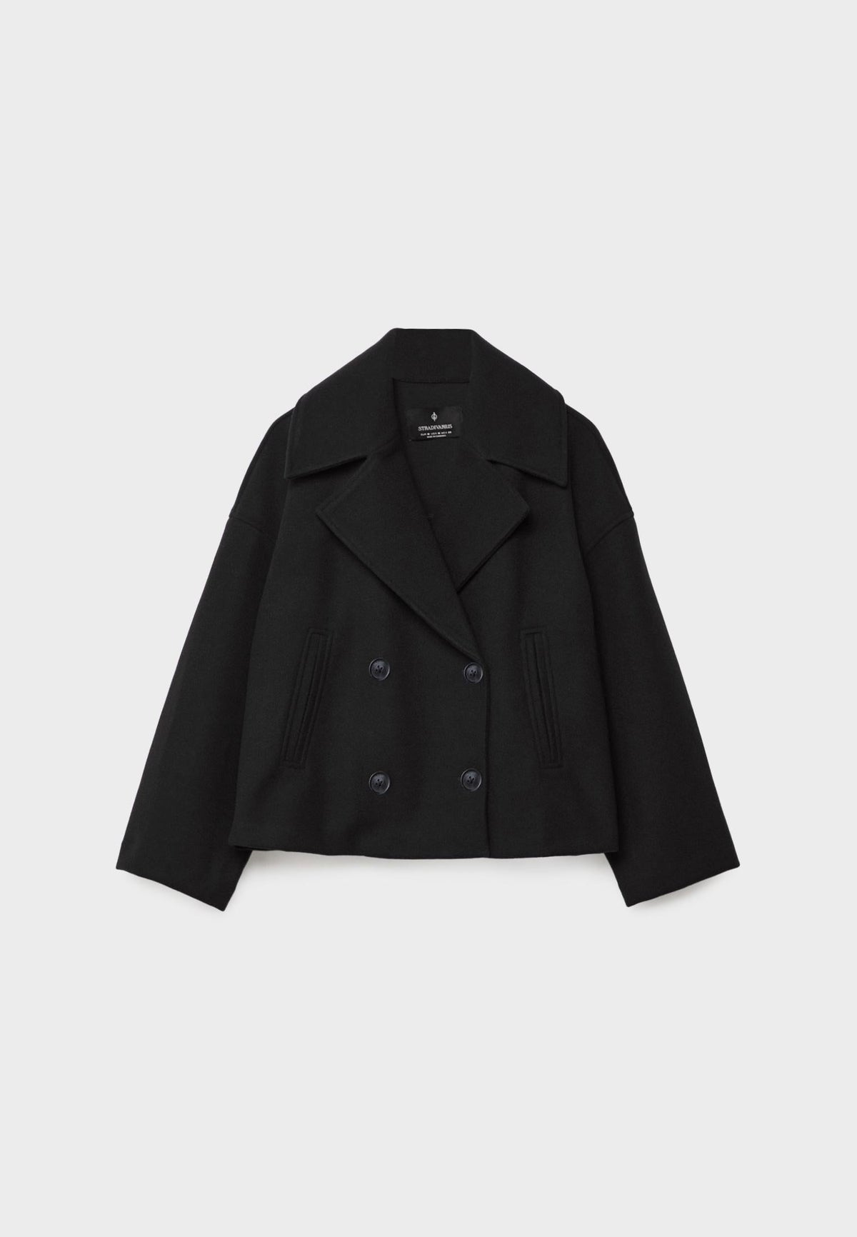 Leonie | Double-Breasted Wool Blend Cropped Jacket