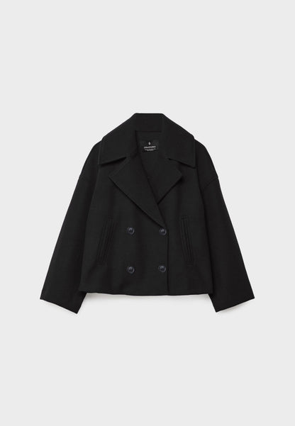 Leonie | Double-Breasted Wool Blend Cropped Jacket