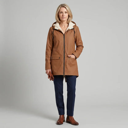 Harper | Waterproof Sherpa-Lined Hooded Rain Jacket