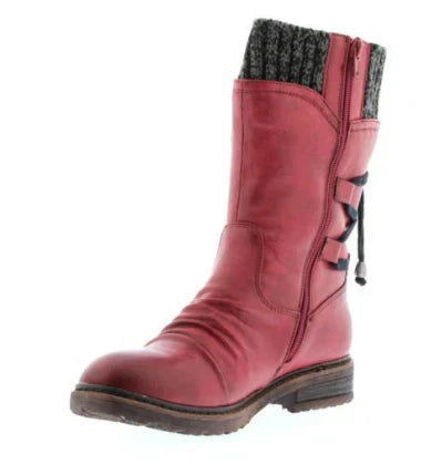 Wendy | Suede Lace Up Winter Mid Calf Boots
