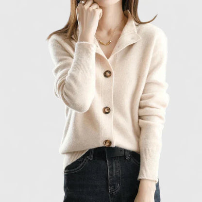 Camilla | Revere Collar Knit Cardigan