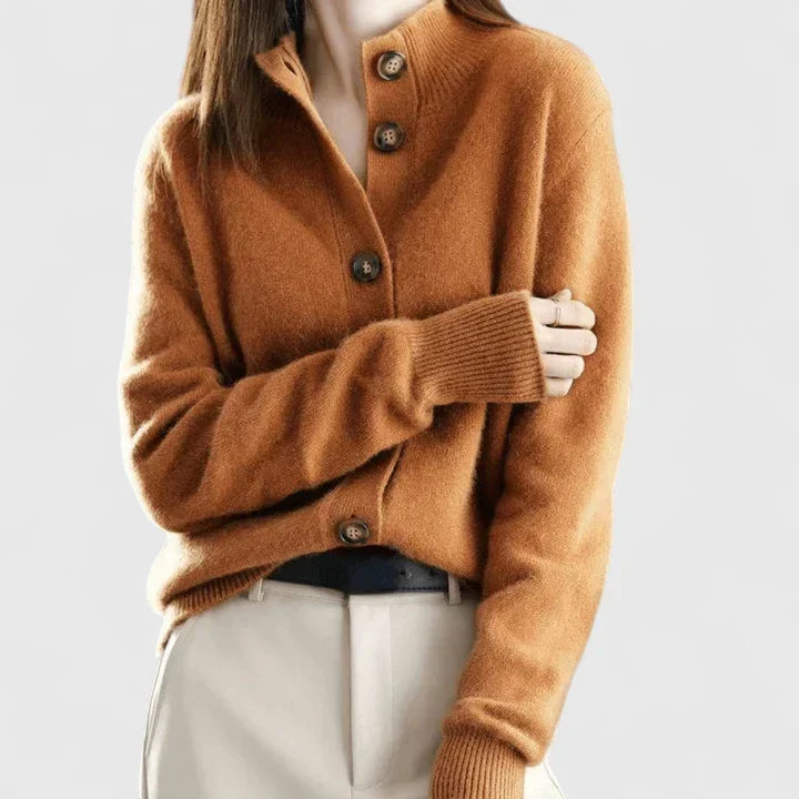 Camilla | Revere Collar Knit Cardigan