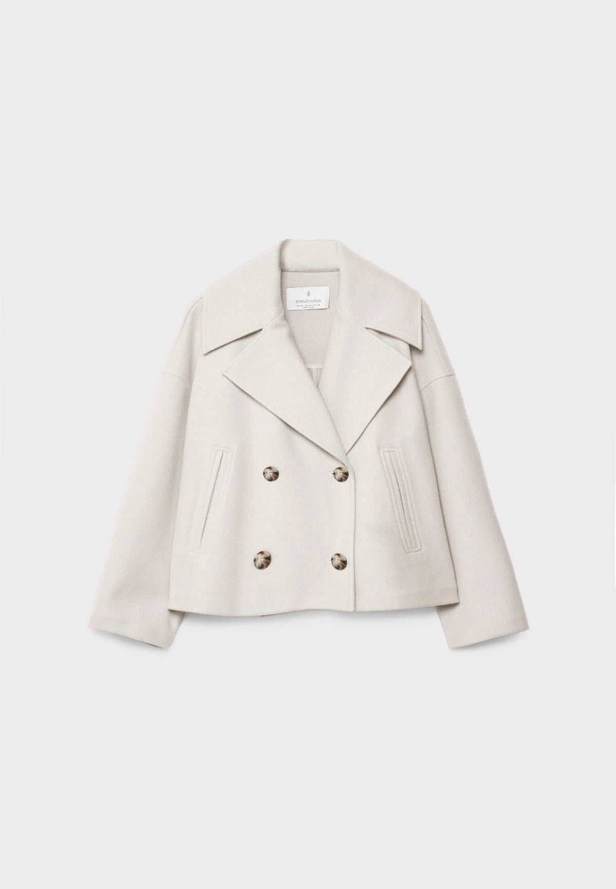 Leonie | Double-Breasted Wool Blend Cropped Jacket