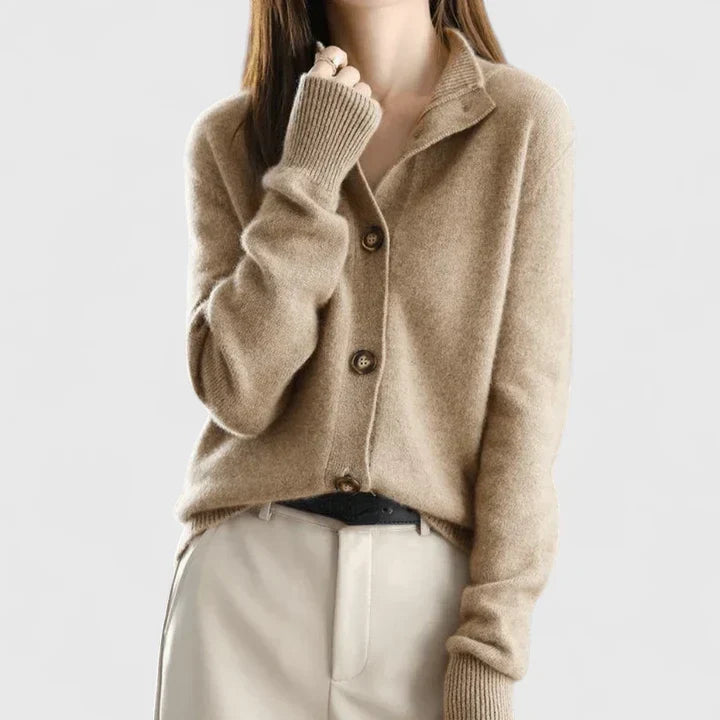 Camilla | Revere Collar Knit Cardigan
