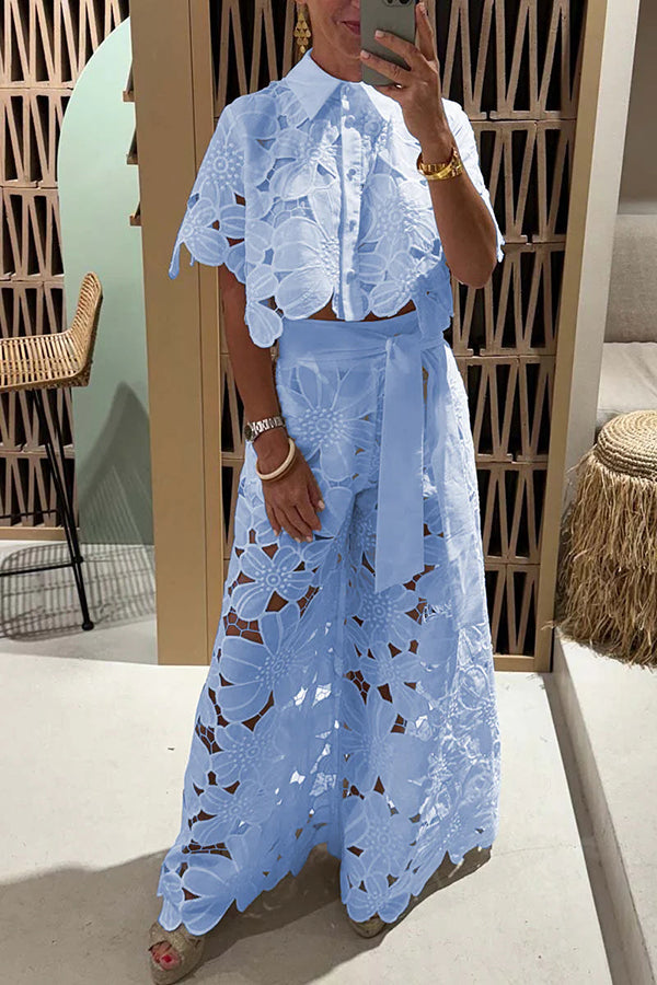 Isadora | Eyelet Ruffle Maxi Dress