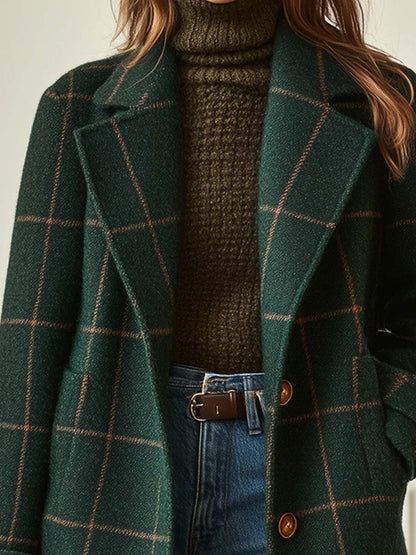 Whitney | Tailored Plaid Double-Breasted Trench Coat