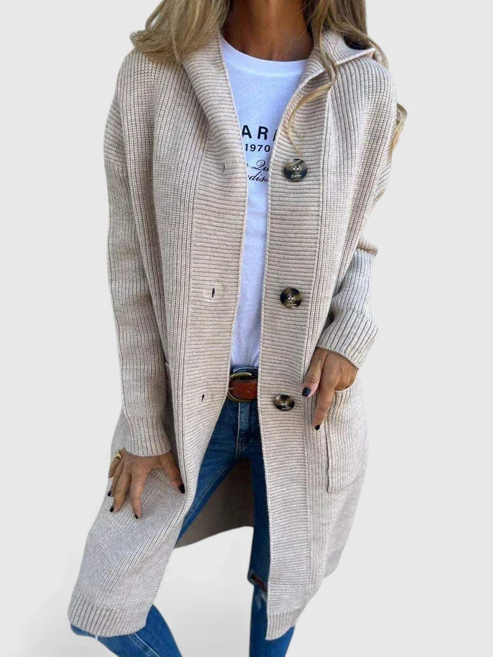 Julia | Hooded Longline Knit Cardigan
