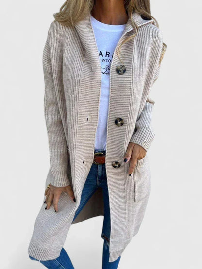 Julia | Hooded Longline Knit Cardigan