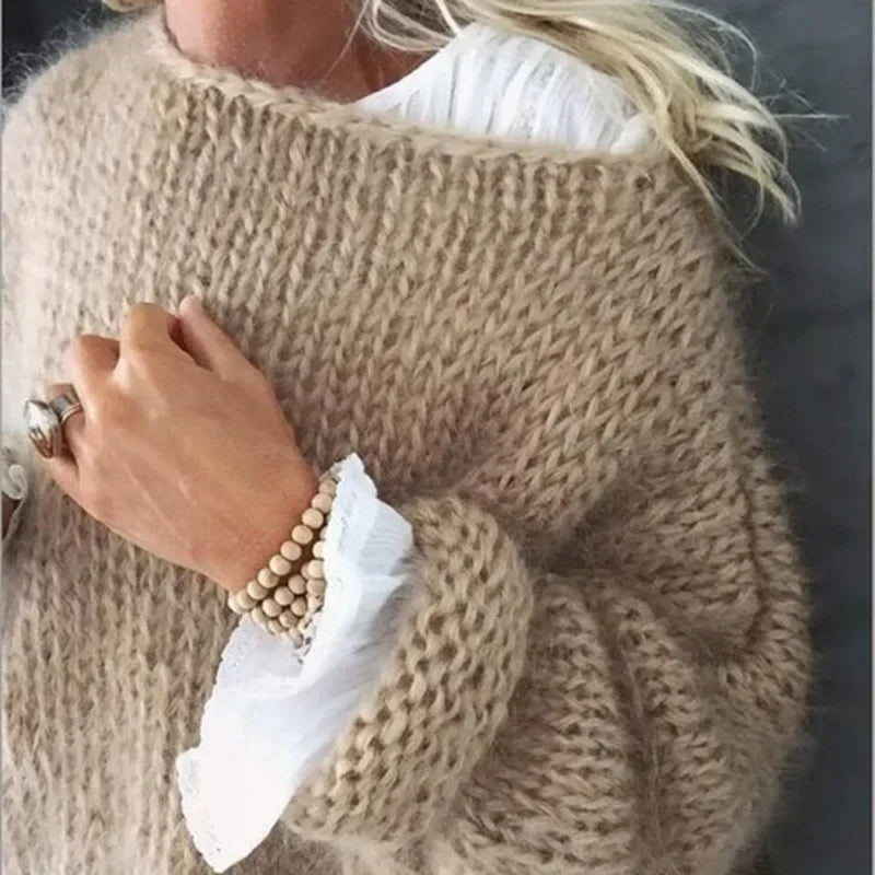 Rachel | Cosy Fluffy Oversized Round Neck Winter Jumper