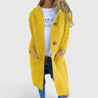 Dia | Deep-Pocket Button-Front Winter Cardigan