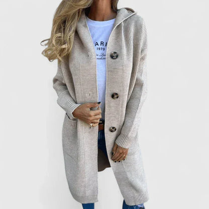 Dia | Deep-Pocket Button-Front Winter Cardigan