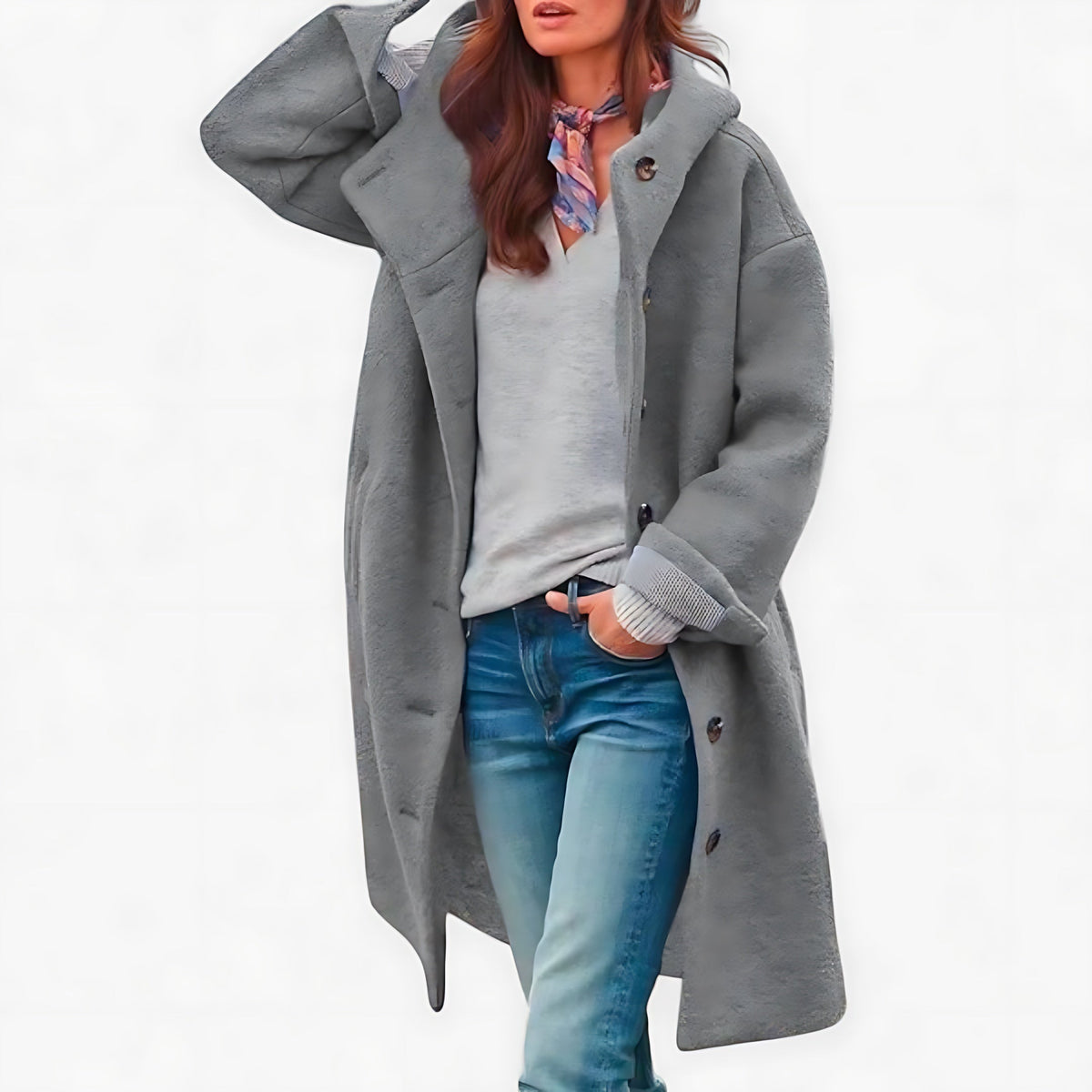 Naomi | Teddy Fleece Hooded Longline Winter Coat