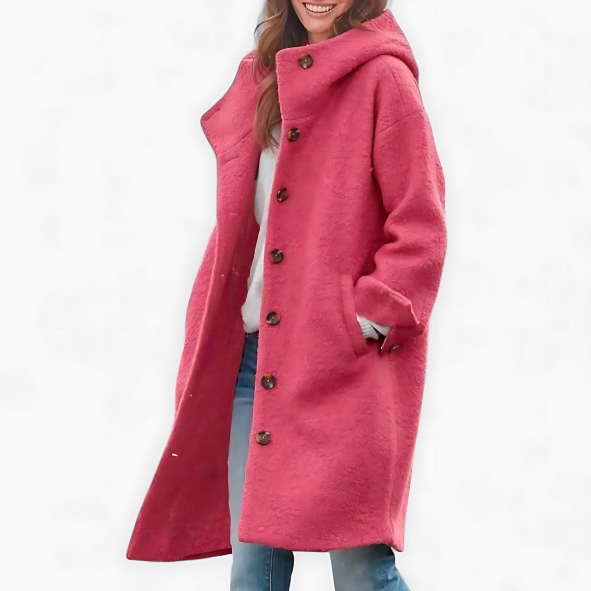 Naomi | Teddy Fleece Hooded Longline Winter Coat