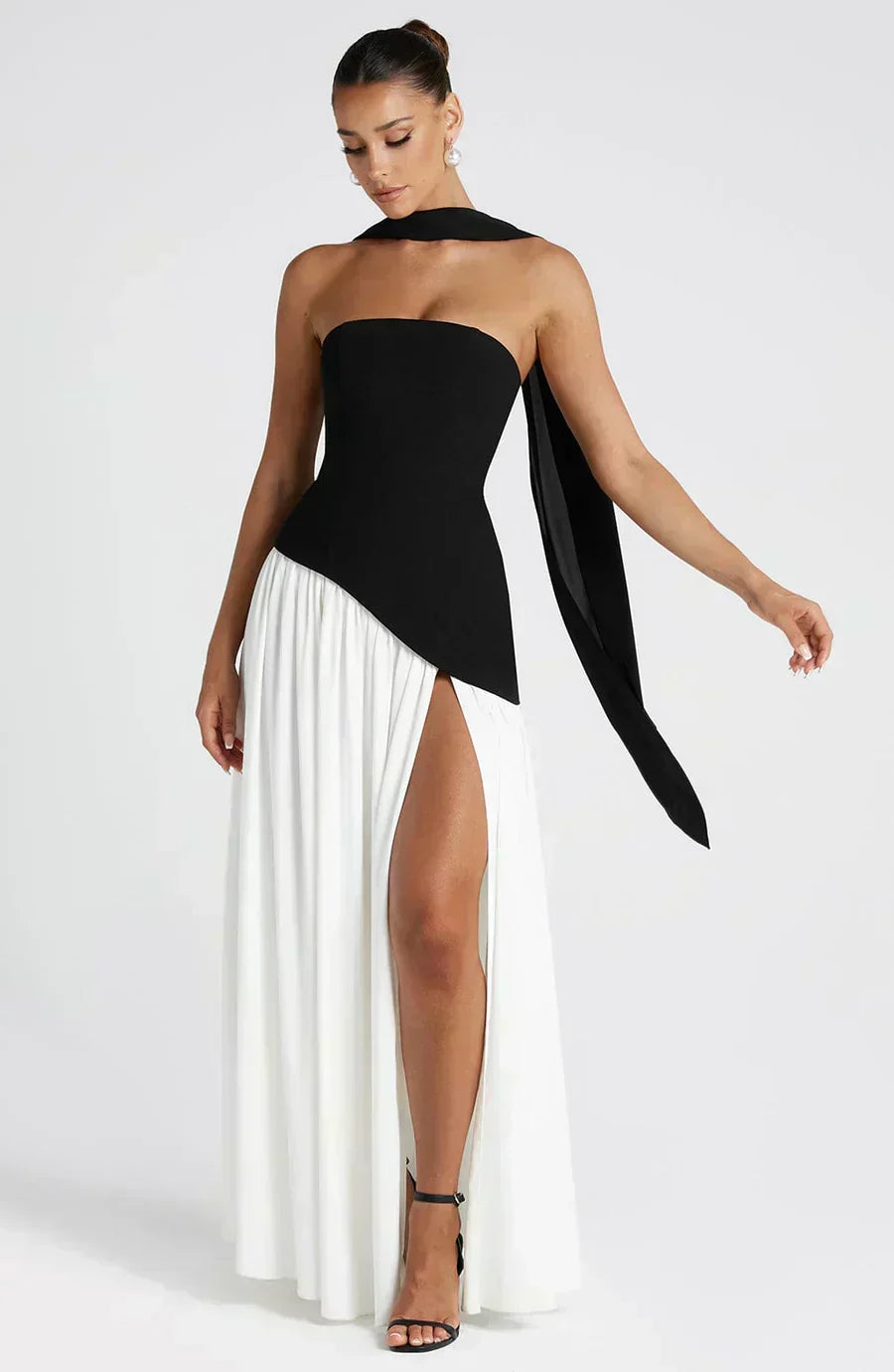 Ruby | Women's Asymmetric Maxi Wedding Guest Dress