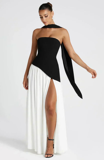 Ruby | Women's Asymmetric Maxi Wedding Guest Dress
