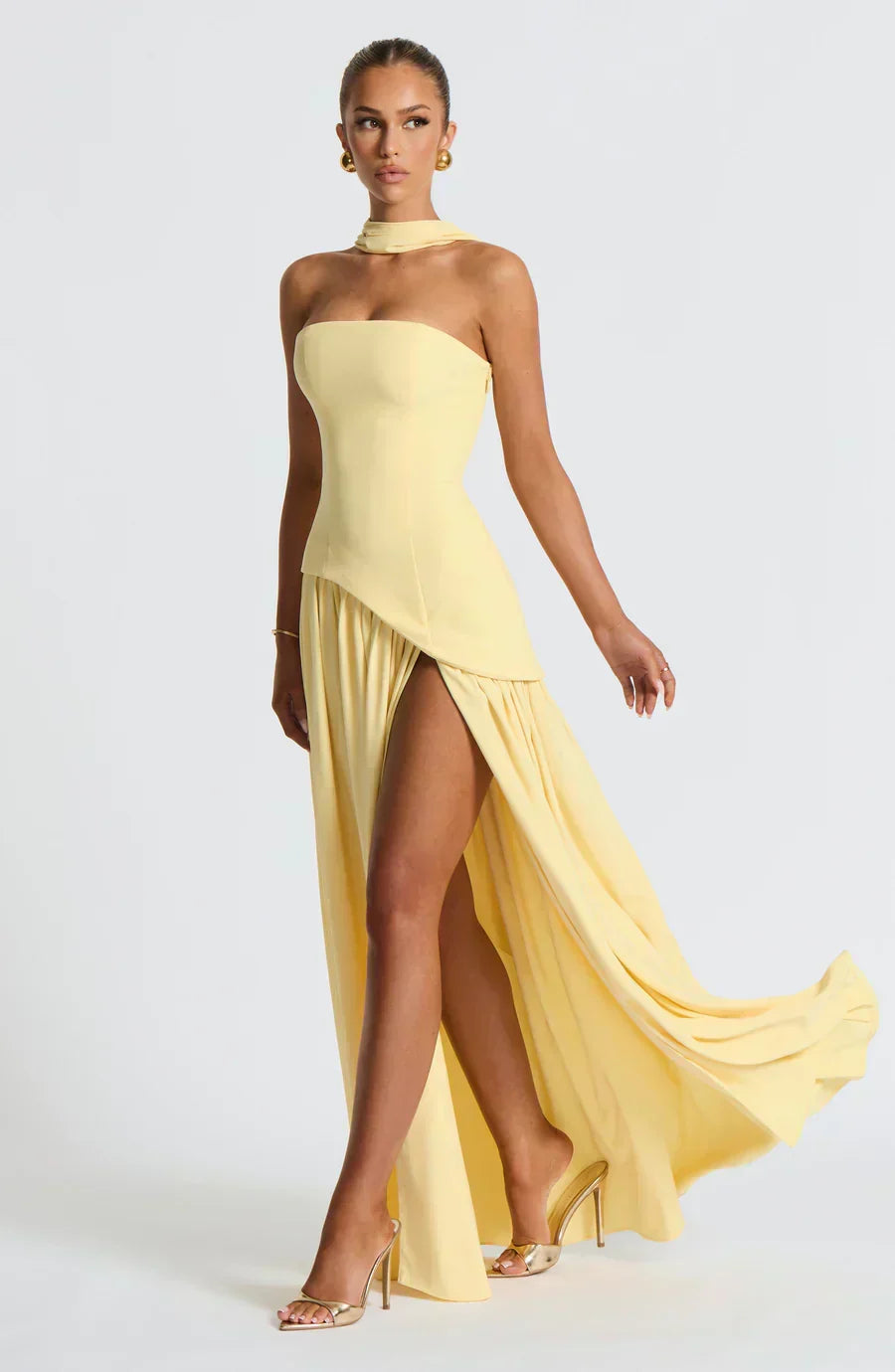 Ruby | Women's Asymmetric Maxi Wedding Guest Dress
