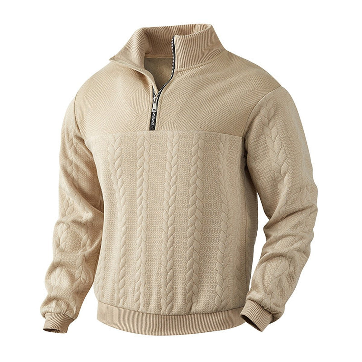 Jonty | Cable Knit Quarter Zip Jumper