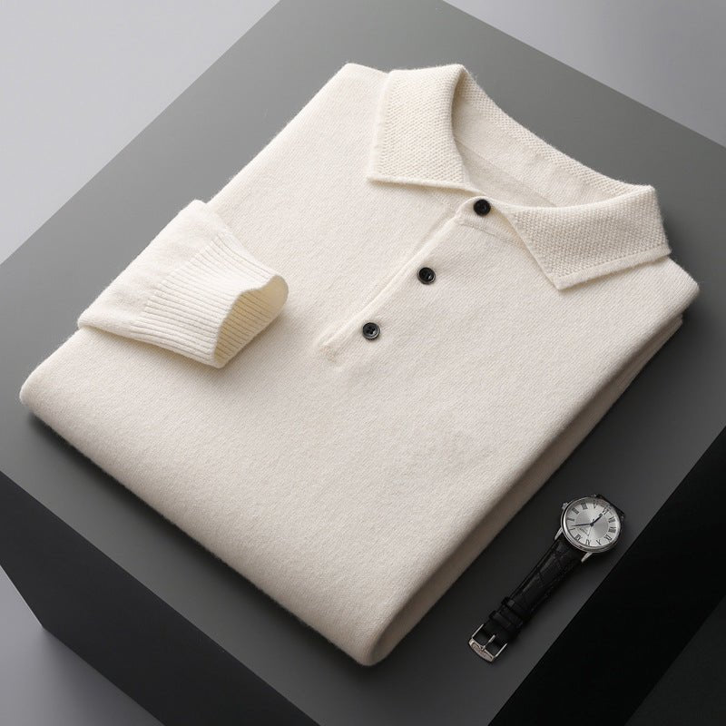 Orlando | Cotton Knit Three-Button Polo Jumper
