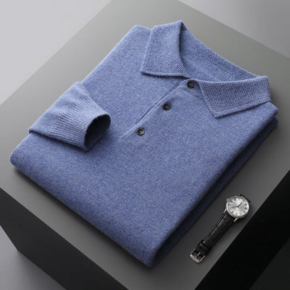 Orlando | Cotton Knit Three-Button Polo Jumper