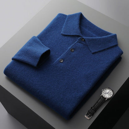 Orlando | Cotton Knit Three-Button Polo Jumper