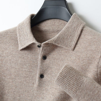 Orlando | Cotton Knit Three-Button Polo Jumper