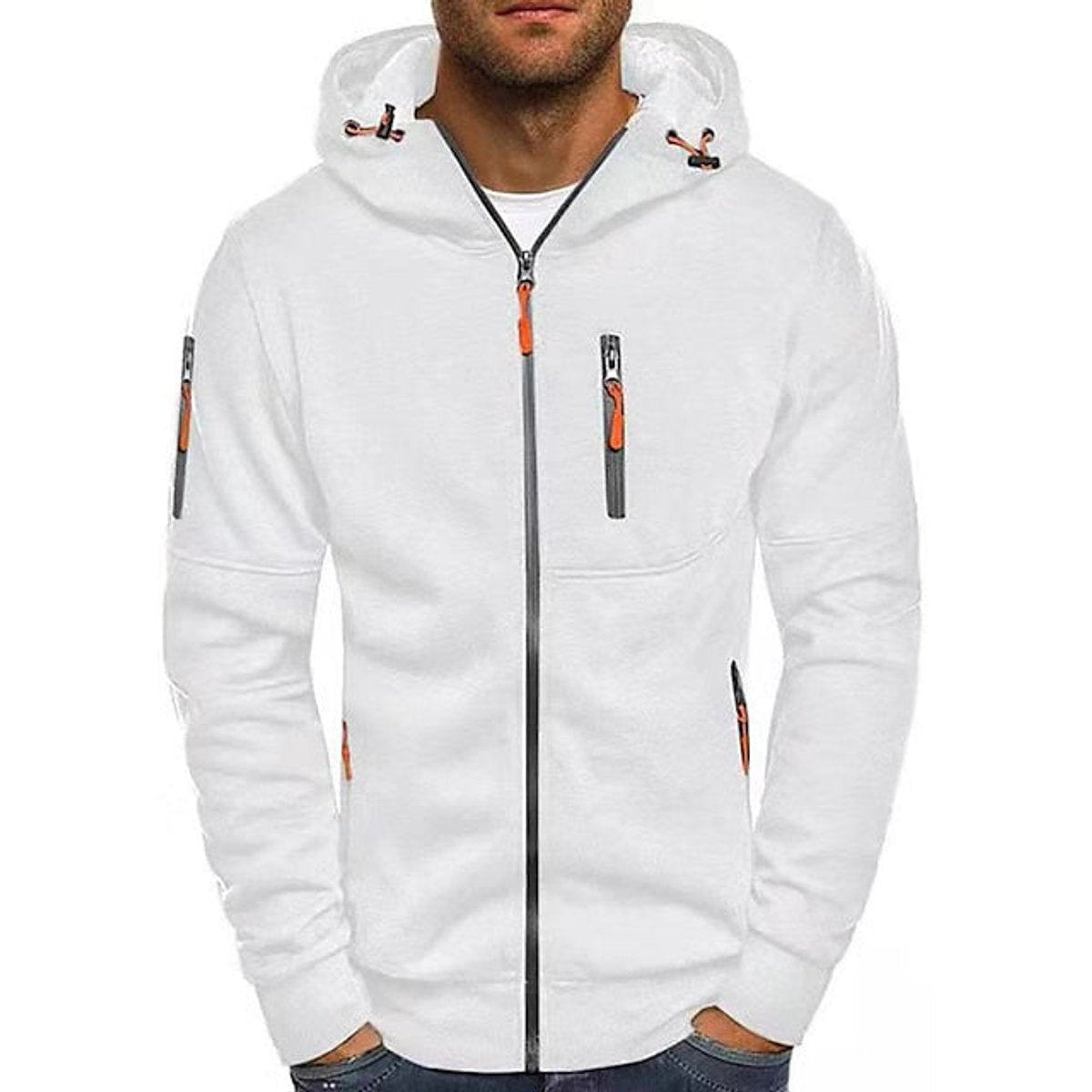 Malcolm | Zip-Up Hooded Fleece Jacket with Multiple Pockets