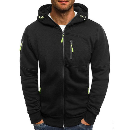 Malcolm | Zip-Up Hooded Fleece Jacket with Multiple Pockets