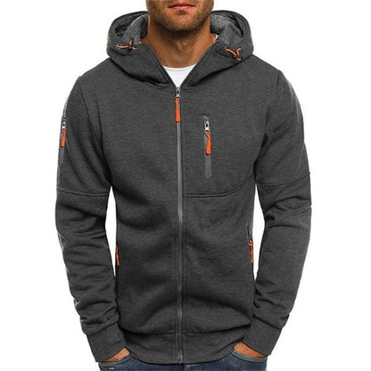 Malcolm | Zip-Up Hooded Fleece Jacket with Multiple Pockets