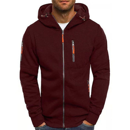 Malcolm | Zip-Up Hooded Fleece Jacket with Multiple Pockets