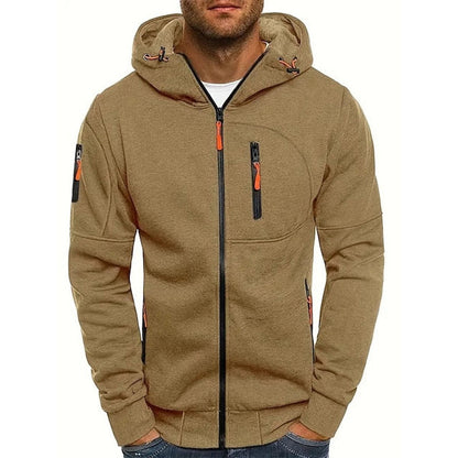 Malcolm | Zip-Up Hooded Fleece Jacket with Multiple Pockets