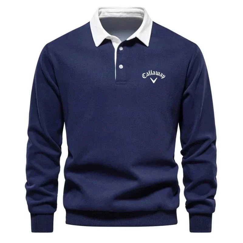 Digby | Contrast Collar Long Sleeve Polo Jumper