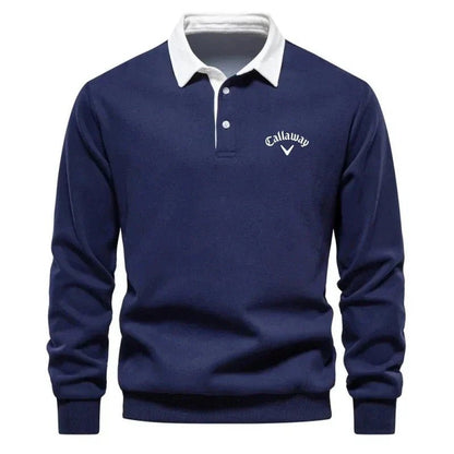 Digby | Contrast Collar Long Sleeve Polo Jumper