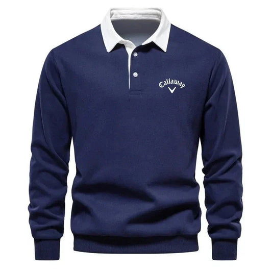 Digby | Contrast Collar Long Sleeve Polo Jumper