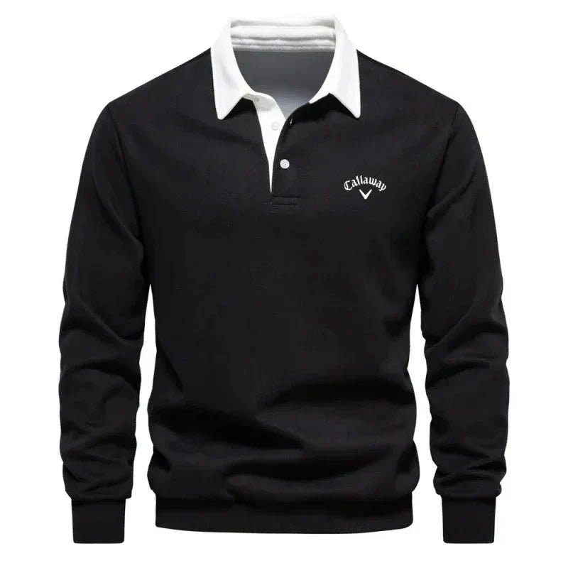 Digby | Contrast Collar Long Sleeve Polo Jumper