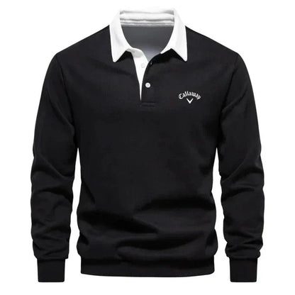 Digby | Contrast Collar Long Sleeve Polo Jumper