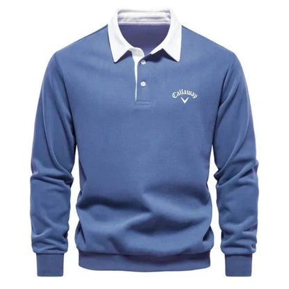 Digby | Contrast Collar Long Sleeve Polo Jumper