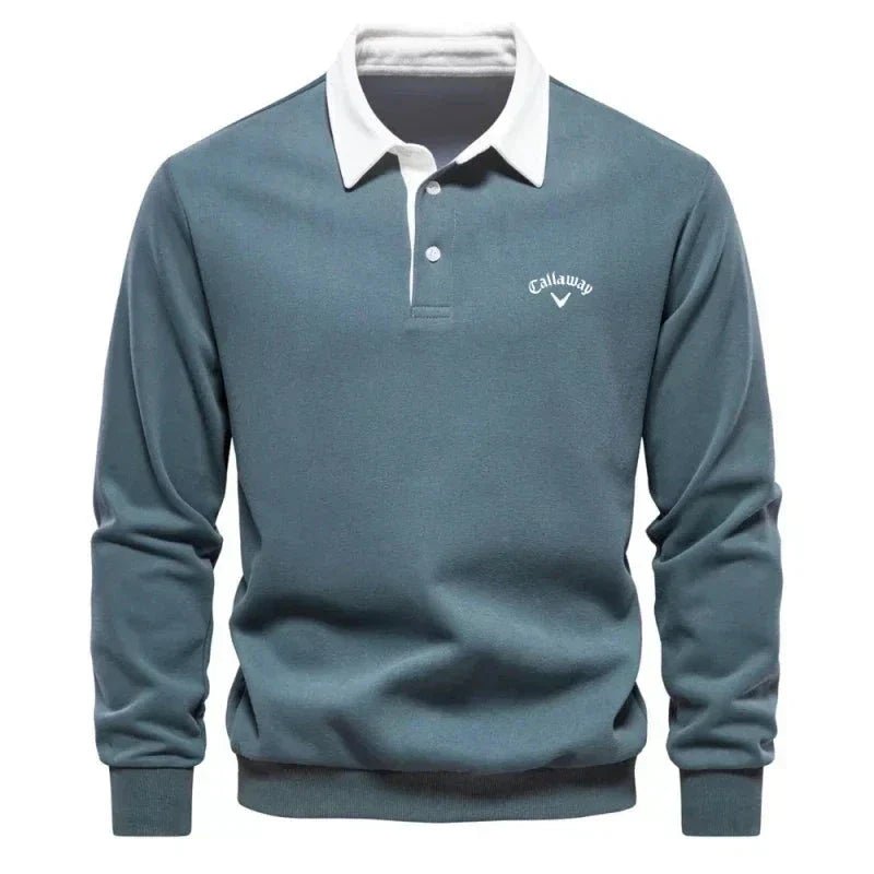 Digby | Contrast Collar Long Sleeve Polo Jumper