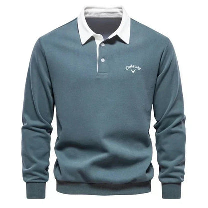 Digby | Contrast Collar Long Sleeve Polo Jumper