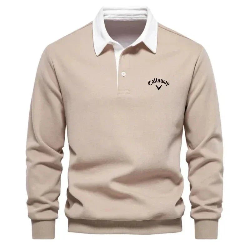 Digby | Contrast Collar Long Sleeve Polo Jumper