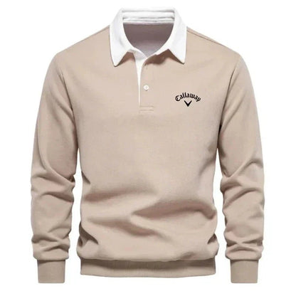 Digby | Contrast Collar Long Sleeve Polo Jumper