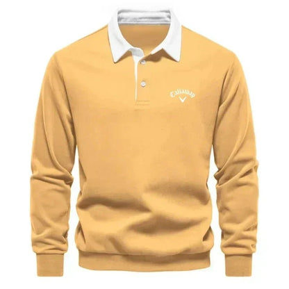 Digby | Contrast Collar Long Sleeve Polo Jumper