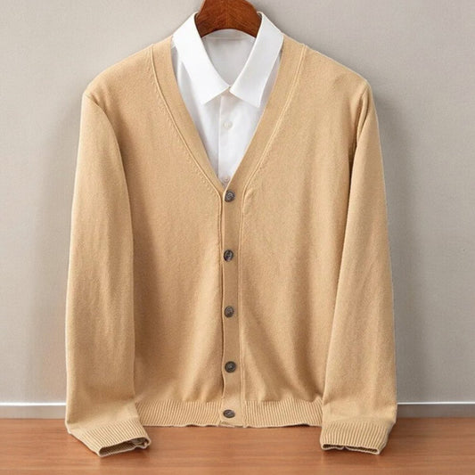 Fenwick | V-Neck Button-Up Cashmere Blend Cardigan